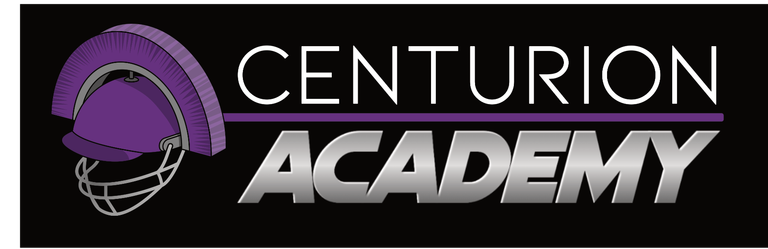 Centurion Academy logo on a black background